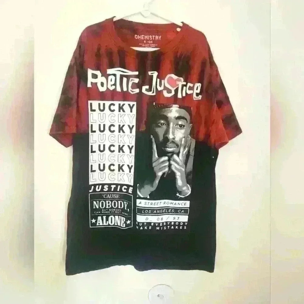 Mens sz small Tupac poetic justice t-shirt‎